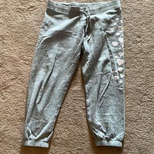 Victoria’s Secret cropped sweatpants with hearts detail